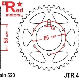 Foaie/pinion spate JTR473.40 520 cu 40 de dinti pentru Kawasaki Z 200, S2 350