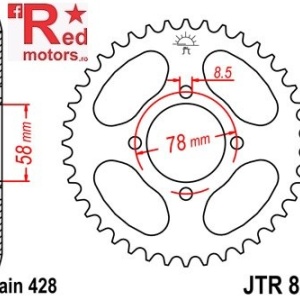 Foaie/pinion spate JTR810.42 428 cu 42 de dinti pentru Generic Code 125, Worx 125, Hyosung GV 125 Aquila, RT 125 D Karion Citytrail