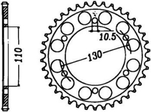 FOAIE SPATE JT 48 DINTI (JTR479) - YAMAHA YZF-R6 2003- UMBAU530
