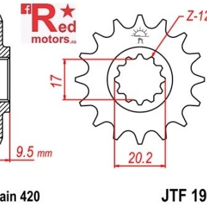 Pinion fata JTF 1906 cu 15 dinti