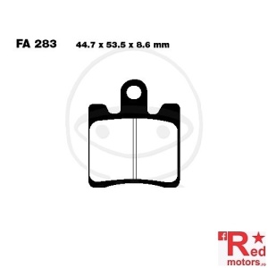 Placute frana fata STANDARD SCOOTER EBC 44.7x53.5x8.6 FA283 pentru Suzuki AN 250, AN 400
