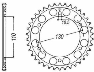 FOAIE JT 48 DINTI (JTR1875) - YAMAHA YZF-R6 2003-2004