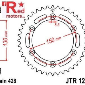 Foaie/pinion spate JTR1249.51 428 cu 51 de dinti pentru Honda XLR 125 R