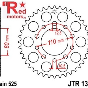 Foaie/pinion spate JTR1332.37 525 cu 37 de dinti pentru Honda CB 450, CB 500