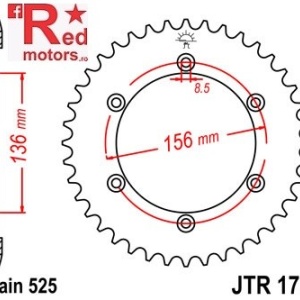 Foaie/pinion spate JTR1791.41 525 cu 41 de dinti pentru Suzuki DR 650