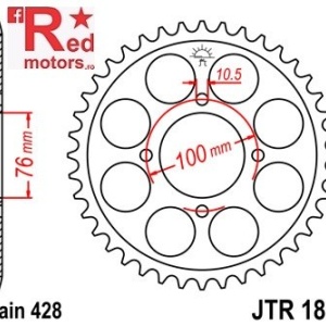 Foaie/pinion spate JTR1806.47 428 cu 47 de dinti pentru Suzuki RG 125