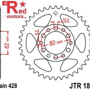 Foaie/pinion spate JTR1842.42 428 cu 42 de dinti pentru Yamaha DT 125, TW 125, XT 350