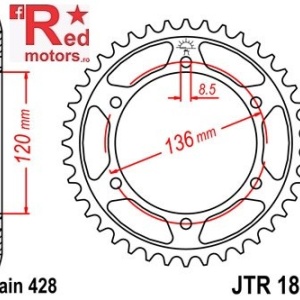 Foaie/pinion spate JTR1847.57 428 cu 57 de dinti pentru Yamaha