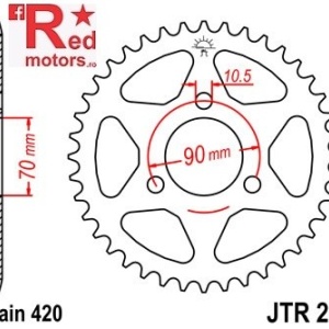Foaie/pinion spate JTR239.42 420 cu 42 de dinti pentru Honda