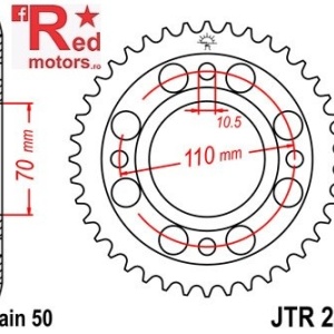 Foaie/pinion spate JTR246.36 530 cu 36 de dinti Honda CB 250, CB 400