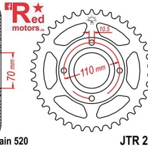 Foaie/pinion spate JTR248.45 520 cu 45 de dinti pentru Honda CB 250