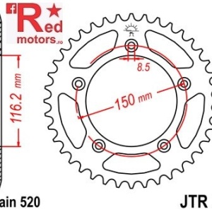 Foaie/pinion spate JTR28.43 520 cu 43 de dinti pentru Aprilia RS 250