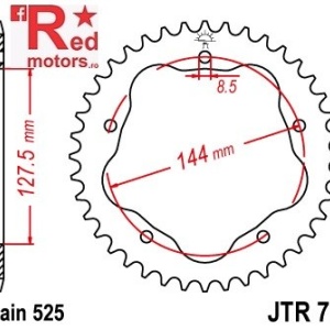 Foaie/pinion spate JTR752.41 525 cu 41 de dinti