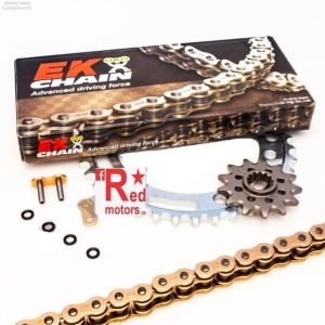 Kit lant EK Ultimate NX-Ring 18/43T Gold/Auriu SUZUKI GSX1300 BK-K8,K9,L0,L1 BK B-KING 2008-2011