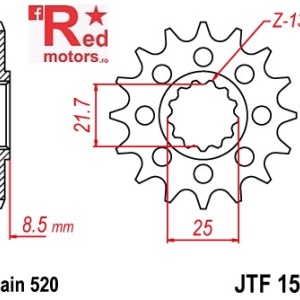 Pinion fata JTF 1516 cu 15 dinti