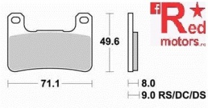 Placute de frana fata SBS 806HS FR sinterizate Kawasaki ZX-10R 1000 Ninja 2008-, Suzuki GSX-R 600, GSX-R 750, GSX-R 1000, GSX-R 1300 Hayabusa 2008