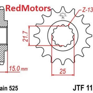 Pinion fata JTF 1182 cu 14 dinti