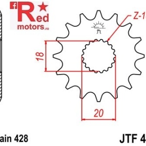 Pinion fata JTF 426 cu 16 dinti