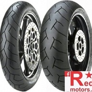 Jogo de 2 pneus de moto pirelli diablo strada 120 70r17 58w 180 55r17 73w  tl