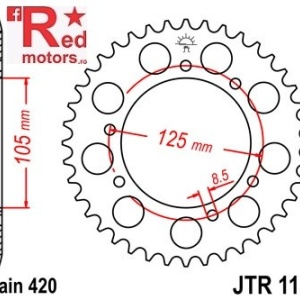 Foaie/pinion spate JTR1131.62 420 cu 62 de dinti pentru Aprilia RX 50, Derbi Senda 50