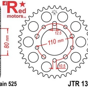 Foaie/pinion spate JTR1332.38 525 cu 38 de dinti pentru Honda CB 450, CB 500