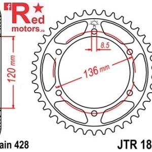 Foaie/pinion spate JTR1847.51 428 cu 51 de dinti pentru Yamaha FZR 400, TDR 125