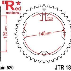 Foaie/pinion spate JTR1857.38 520 cu 38 de dinti pentru SMC/Barossa. Yamaha YFM 250, YFM 350