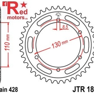 Foaie/pinion spate JTR1870.46 428 cu 46 de dinti pentru Yamaha