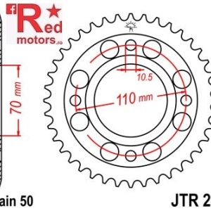 Foaie/pinion spate JTR246.37 530 cu 37 de dinti Honda CB 250, CB 400