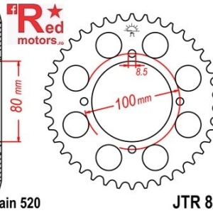 Foaie/pinion spate JTR819.46 520 cu 46 de dinti pentru Suzuki GN 250, GSX 250