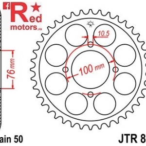 Foaie/pinion spate JTR824.46 530 cu 46 de dinti pentru Suzuki GSX 600, RG 500