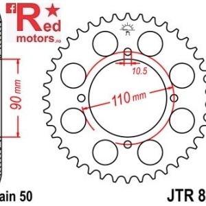 Foaie/pinion spate JTR840.38 530 cu 38 de dinti pentru Yamaha XS 400