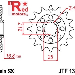 Pinion fata JTF 1373 cu 16 dinti