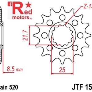 Pinion fata JTF 1516 cu 16 dinti