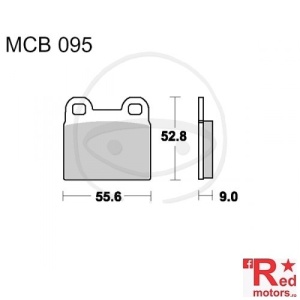 Placute frana fata STD TRW ALTN 55.6x52.8x9 MCB095 pentru BMW R 45, R 65