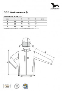 Jachetă Softshell Copii Malfini PERFORMANCE 535 Rosu