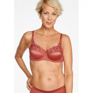 Sutien cu sarma si detalii de broderie 87543 Roze