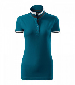 Tricou Dama Malfini Polo Pique COLLAR UP 257 Albastru Petrol