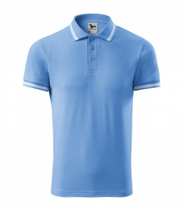 Tricou Barbati Malfini Polo Pique URBAN 219 Albastru Deschis & Verde Mar