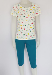 Pijama Damă 2175.Alb Fluturasi