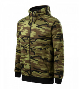 Hanorac Barbati Camuflaf Malfini CAMO ZIPPER C19 Maro