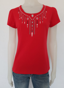 Tricou Dama Imprimeu Colier 2937 Lipstick
