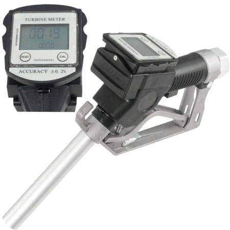 Pistol automat pentru motorina sau benzina cu contor LCD 60 l/min CPN negru V80206 VERKE