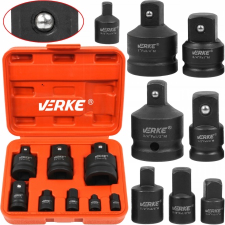 Set adaptoare pentru chei de impact 8 elemente V39452