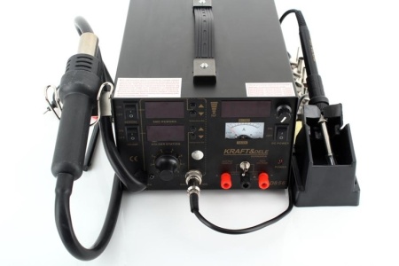 Statie de lipit cu aer cald si letcon 5 in 1 800W KraftDele KD856 TBC
