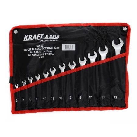 Set chei fixe + inelare combinate 12piese 6-22mm KraftDele KD10931