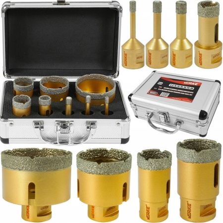 Set 8 carote diamantate pentru piatra, gresie si beton 6-68mm M14 X05091