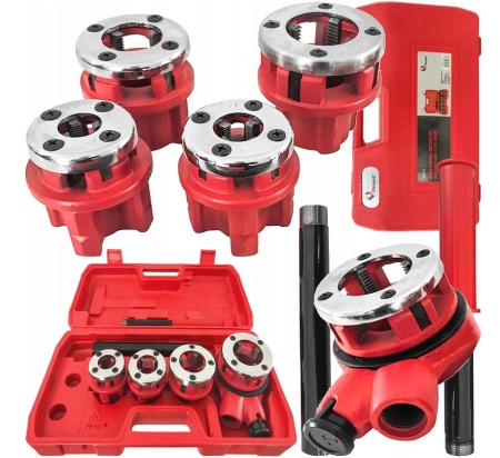 Set clupa filiera filetat manuala 4 piese 1/2", 3/4", 1" si 1-1/4"