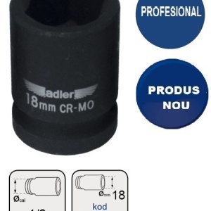 Cheie tubulara de IMPACT 1/2" AD-3512.18 18mm