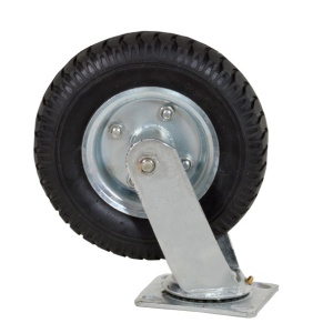 Roata pivotanta din cauciuc placa metalica carucioare 210 mm KD457 KraftDele